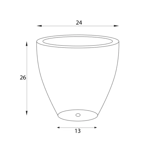 Wymiary doniczki ceramicznej BRE IG 25/25
